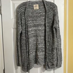 Gray knit cardigan Hollister